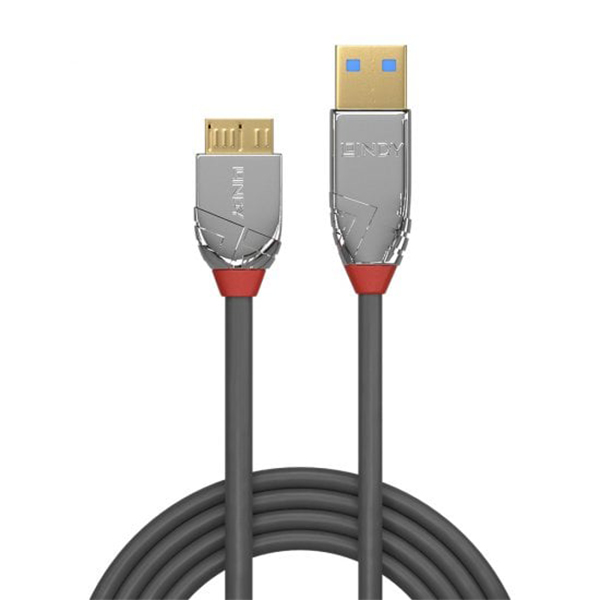 Lindy USB 3.2 Type A to Micro-B Cable, 5Gbps, Cromo Line